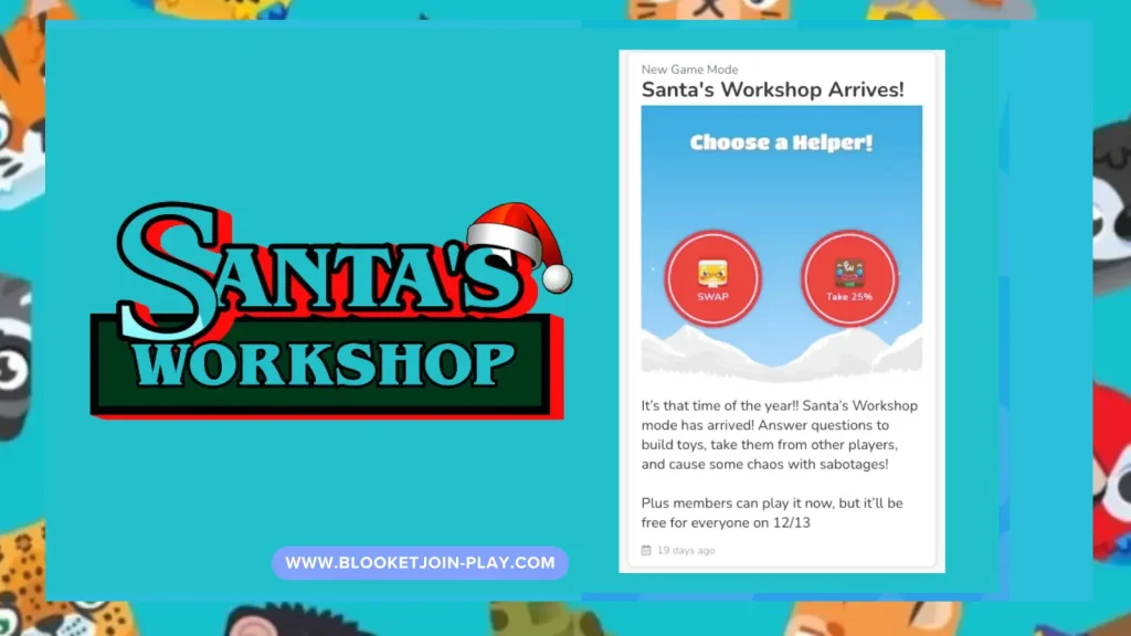 Santa's Workshop game mode in Blooket